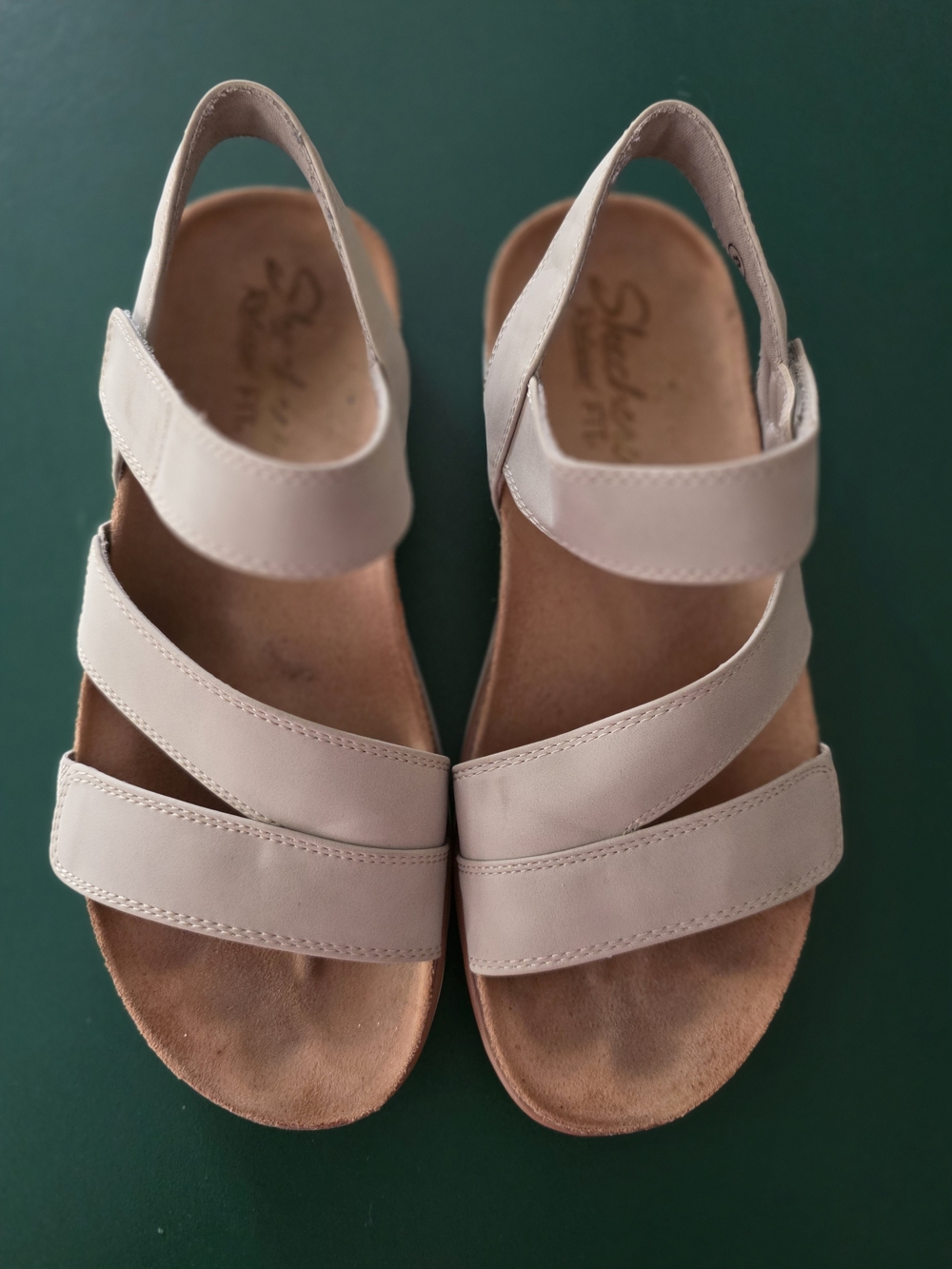Skechers Women's Beige Strappy Comfort Sandals
